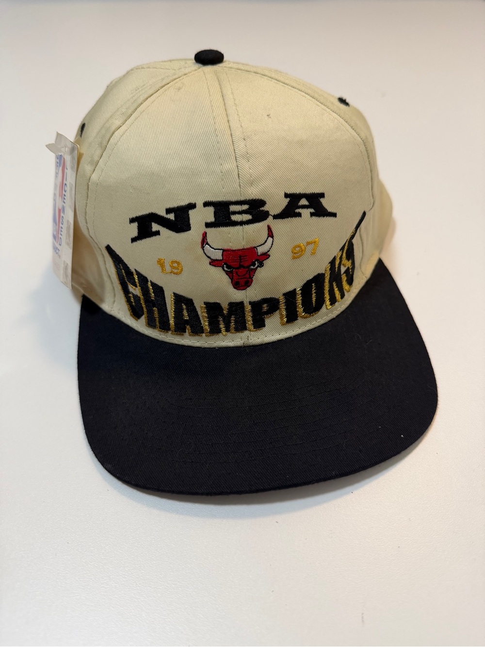 Vintage 1997 NBA Chicago Bulls Champion Drew Pearson Snapback Hat Cap 90s